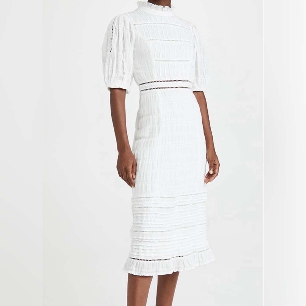 En Saison CANNES PINTUCK RUFFLE DRESS